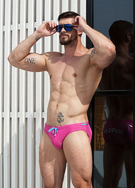 Мужские розовые пляжные модные мужские плавки Desmit