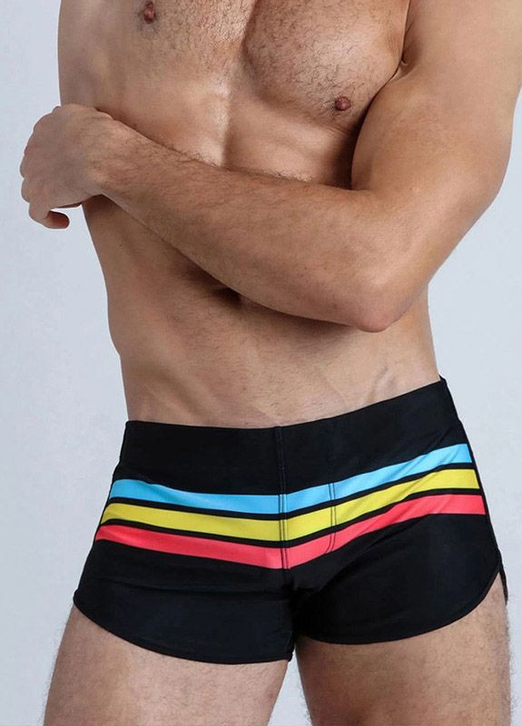 Мужские черные пляжные мужские стильные плавки UXH