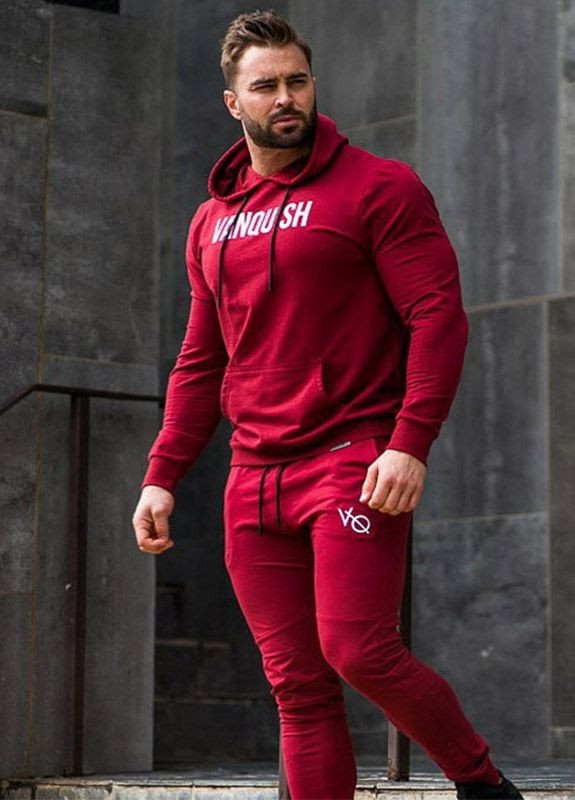 Красный демисезонный красный мужской спортивный костюм VQH