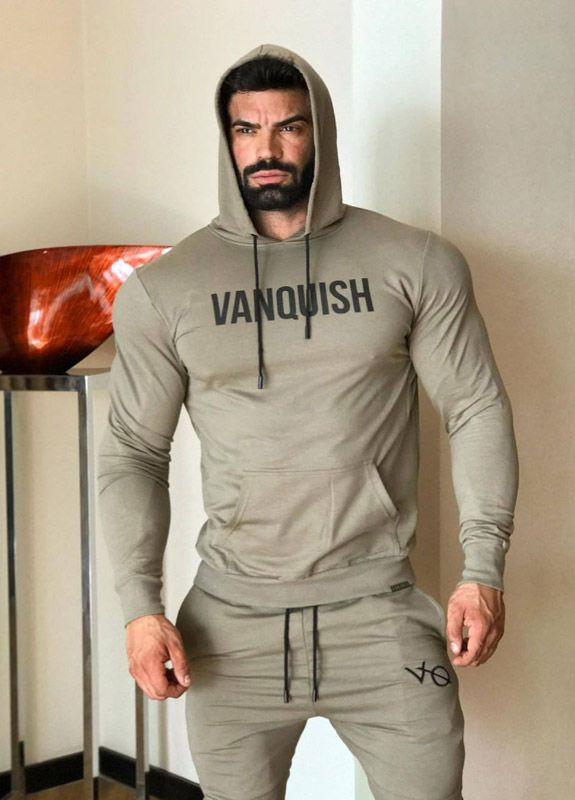 Коричневый демисезонный модный спортивный костюм VQH