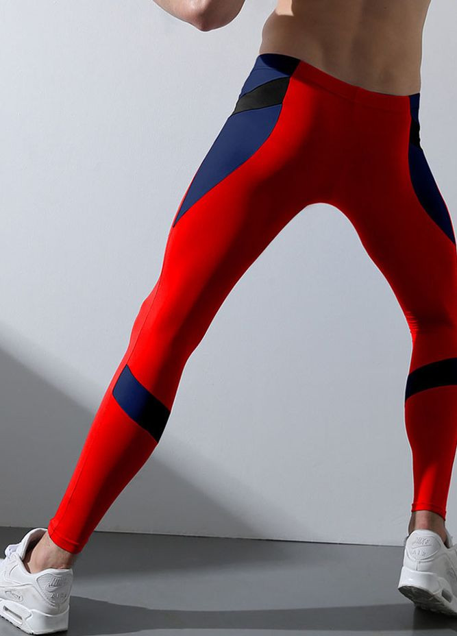 Красные демисезонные зауженные спортивные штаны SuperBody