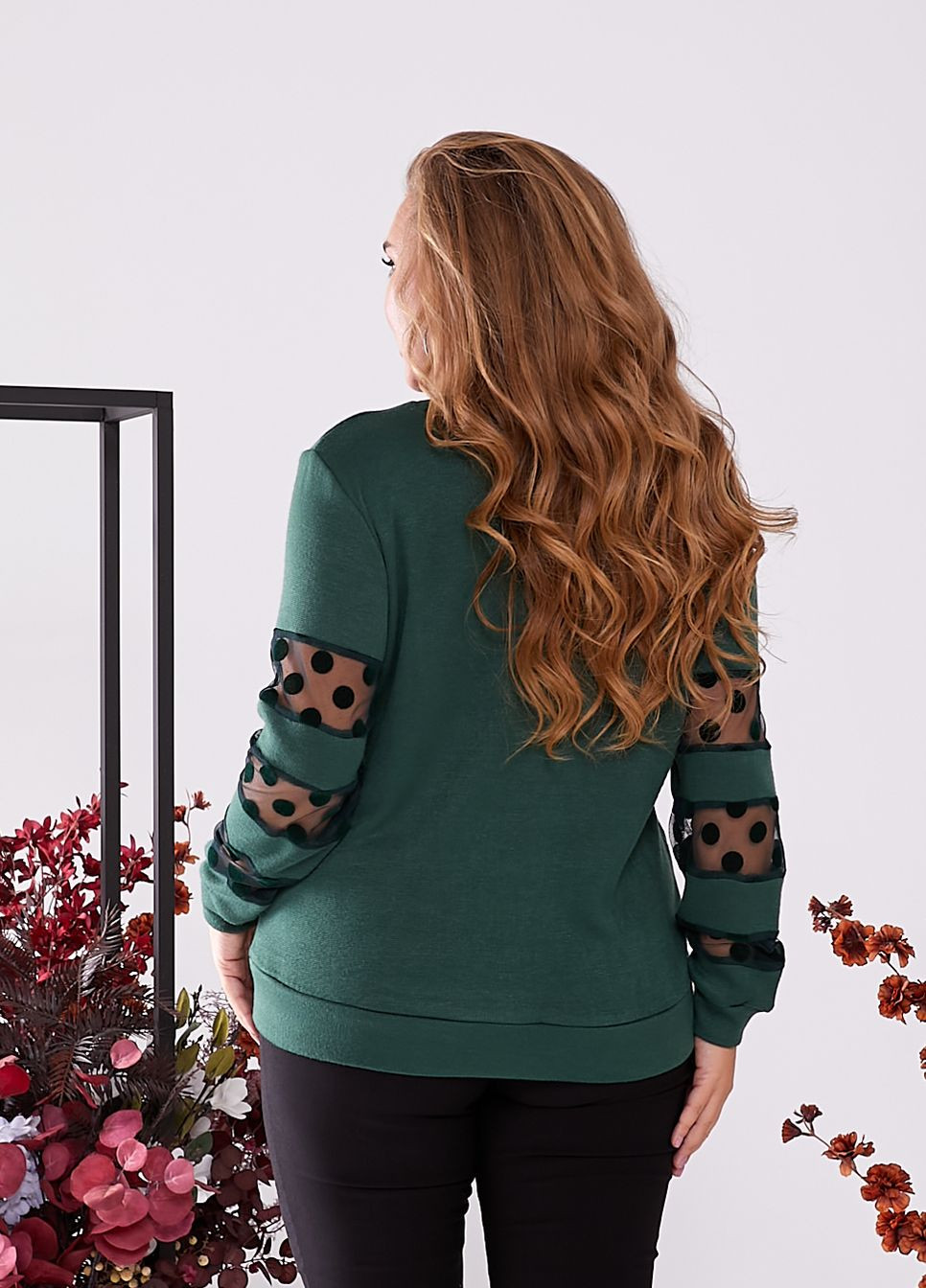 Зеленый зимний теплый свитер джемпер No Brand