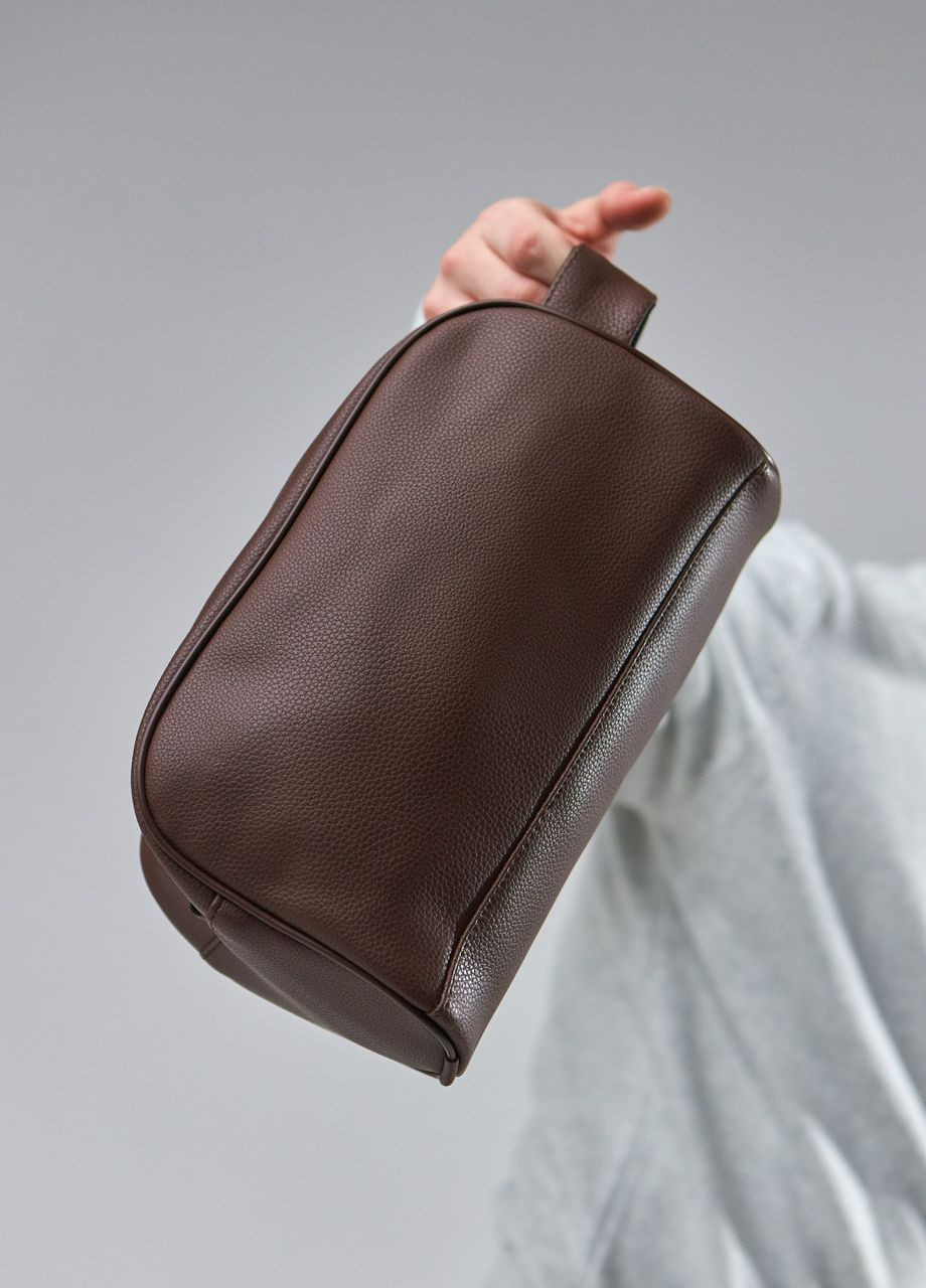 Косметичка жіноча органайзер з матової екошкіри месенджер, коричневий колір ToBeYou Nesser (268223999)