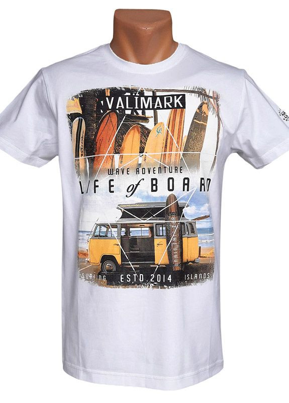 Белая мужская футболка Valimark