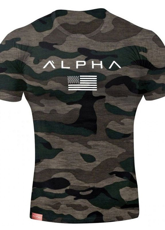 Зеленая армейская футболка Alpha