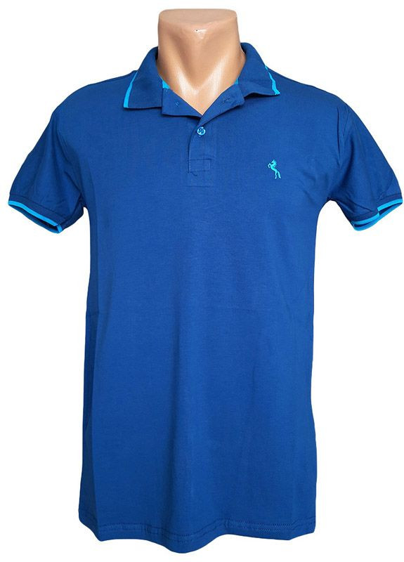 Синяя мужская футболка поло Sport Line