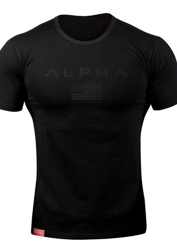 Чорна футболка чоловічі Alpha