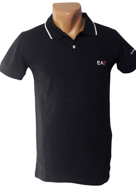 Черная черная футболка поло Sport Line