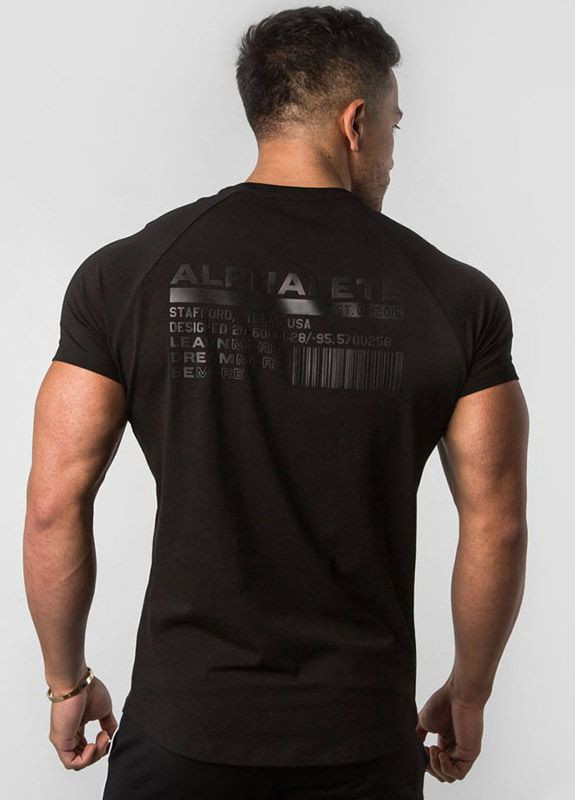 Черная оригинальная мужская футболка Alpha