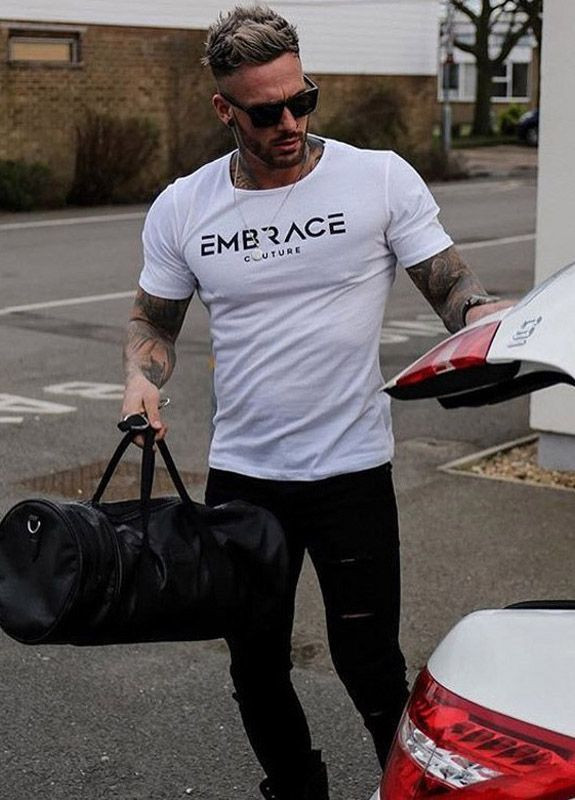 Белая мужская футболка Flyfirefly