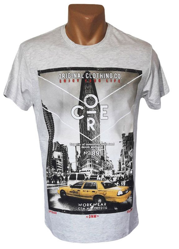 Серая мужская серая футболка Daniel and Jones