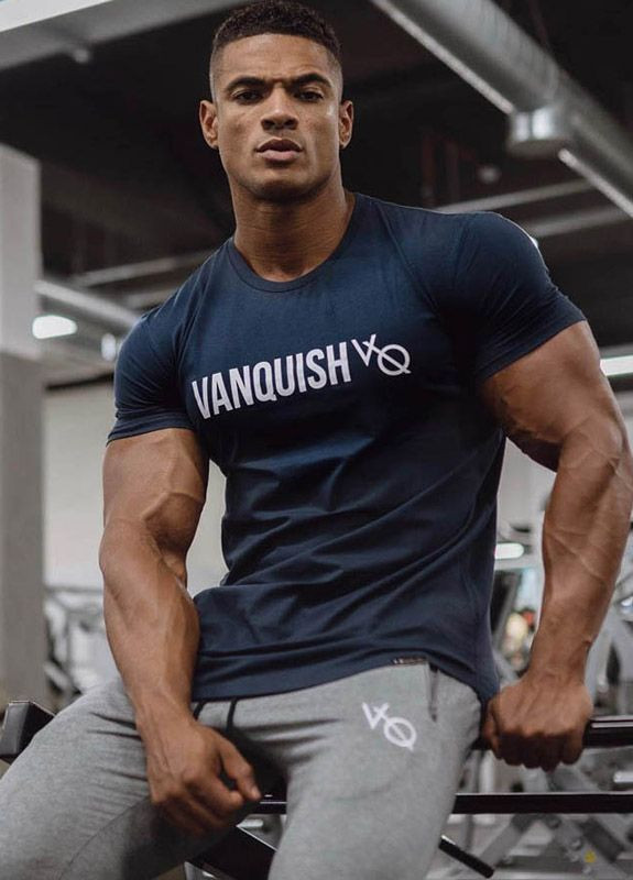 Синяя мужская футболка VQH