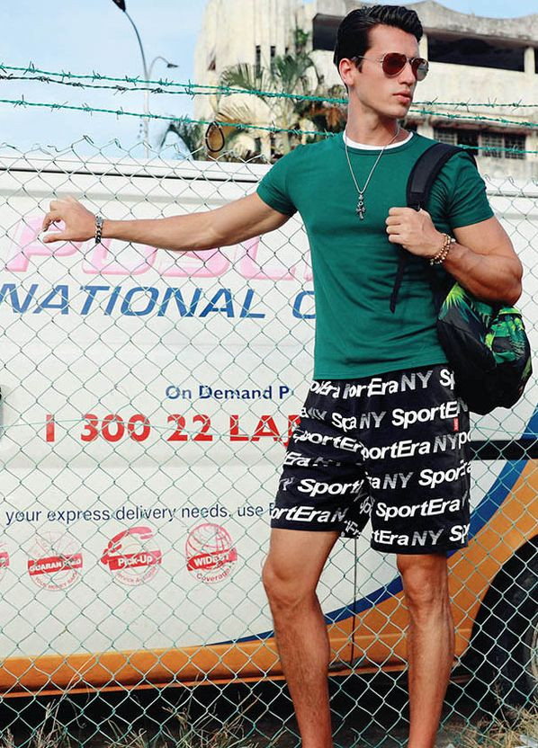 Стильные мужские бермуды Qike (267956956)