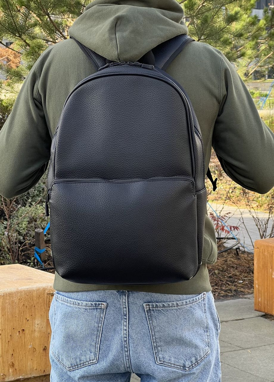 Базовий рюкзак з екошкіри чорного кольору із відділенням під ноутбук ToBeYou Premium (268223993)