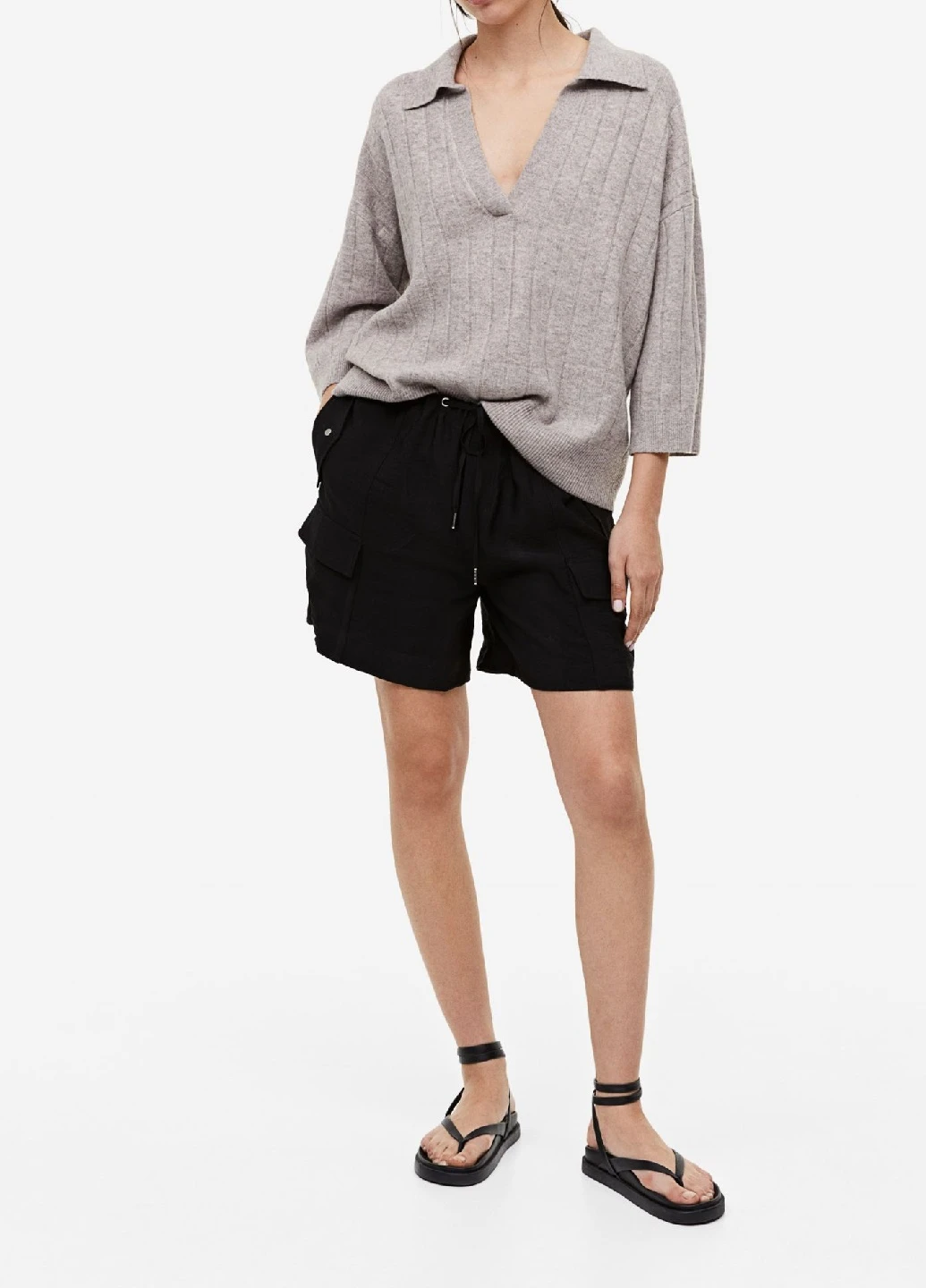 Сіро-коричневий демісезонний светр H&M