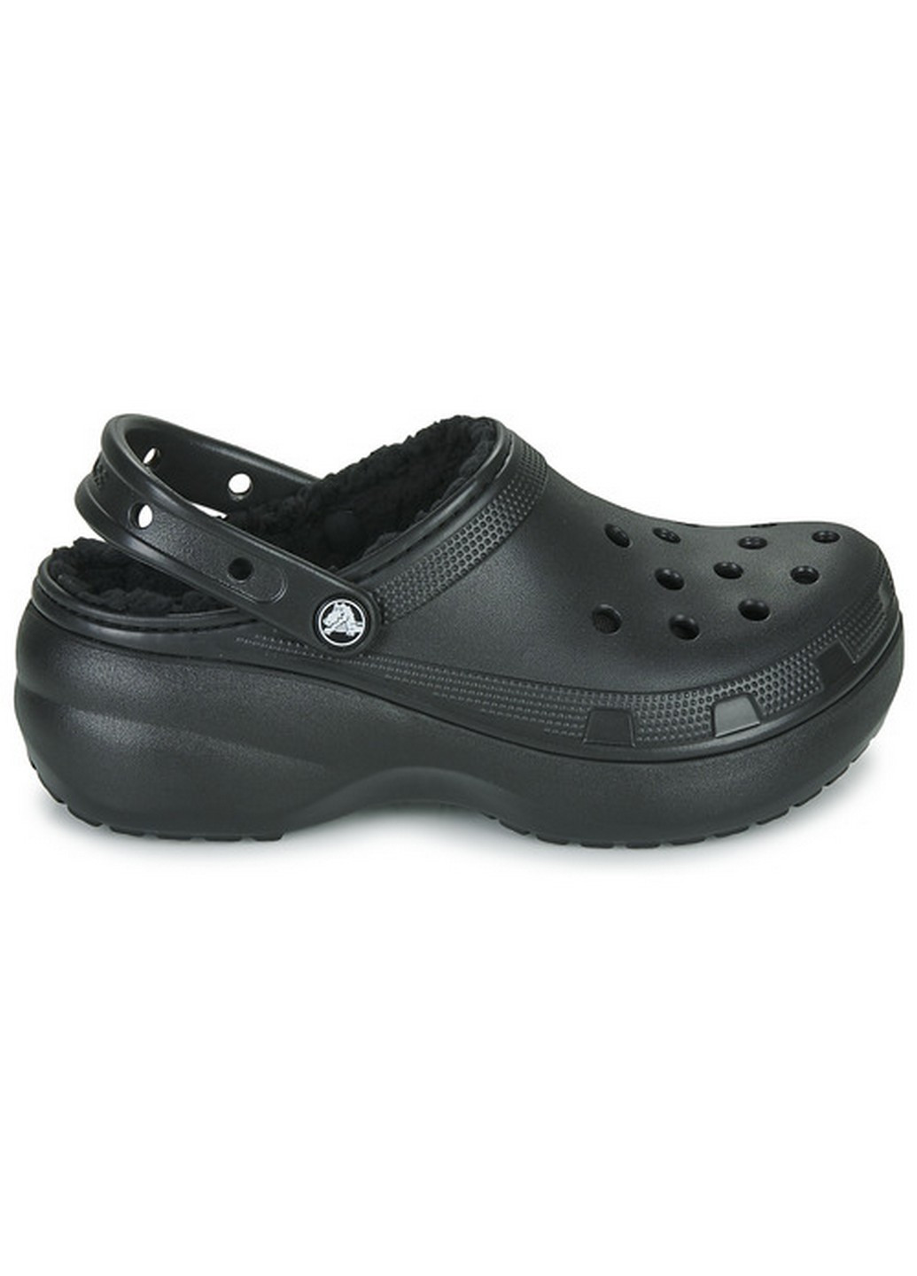 Черные кроксы Crocs на платформе