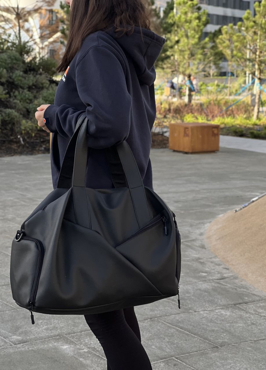 Жіноча спортивна сумка з екошкіри на 30L з відділом для взуття ToBeYou сумка x (268223986)