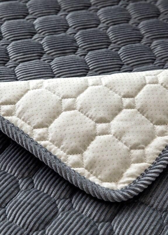 Покрывало на диван 150х70 см Серое No Brand (268224417)