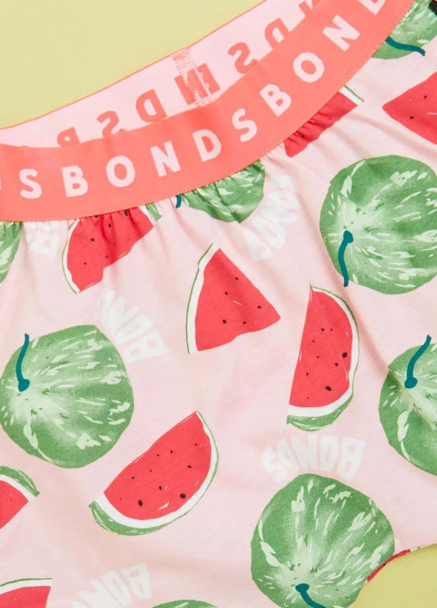 Розовая всесезон пижама для девочки футболка + шорты Bonds