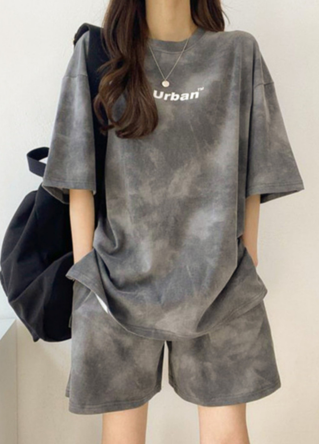Костюм із шортами жіночий Urban L Qiffer сірий No Brand (268041041)