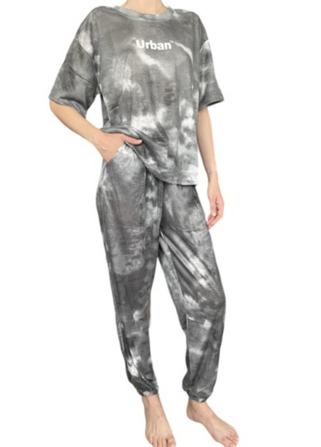 Костюм с широкими штанами женский Urban 2XL серый No Brand (268041038)