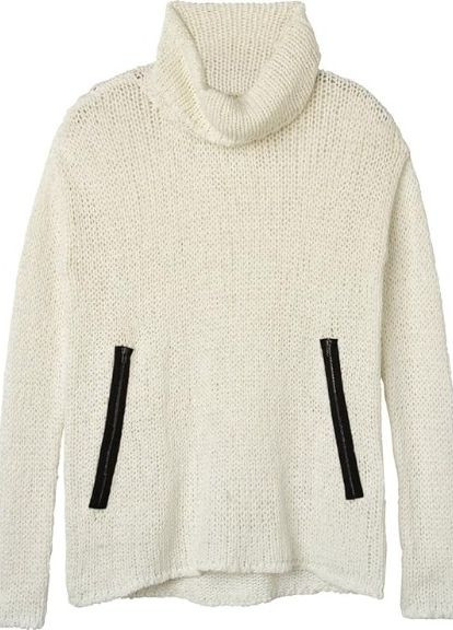 Молочный зимний свитер пуловер RVCA Vintage Down White