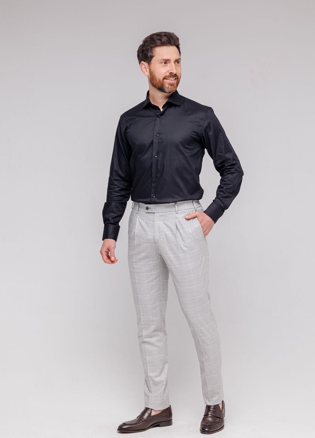 Серые классические демисезонные брюки NAVI