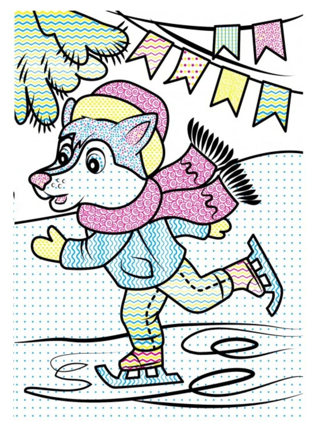 Водні розмальовки. Корова у зимовій казці Пегас (268048436)