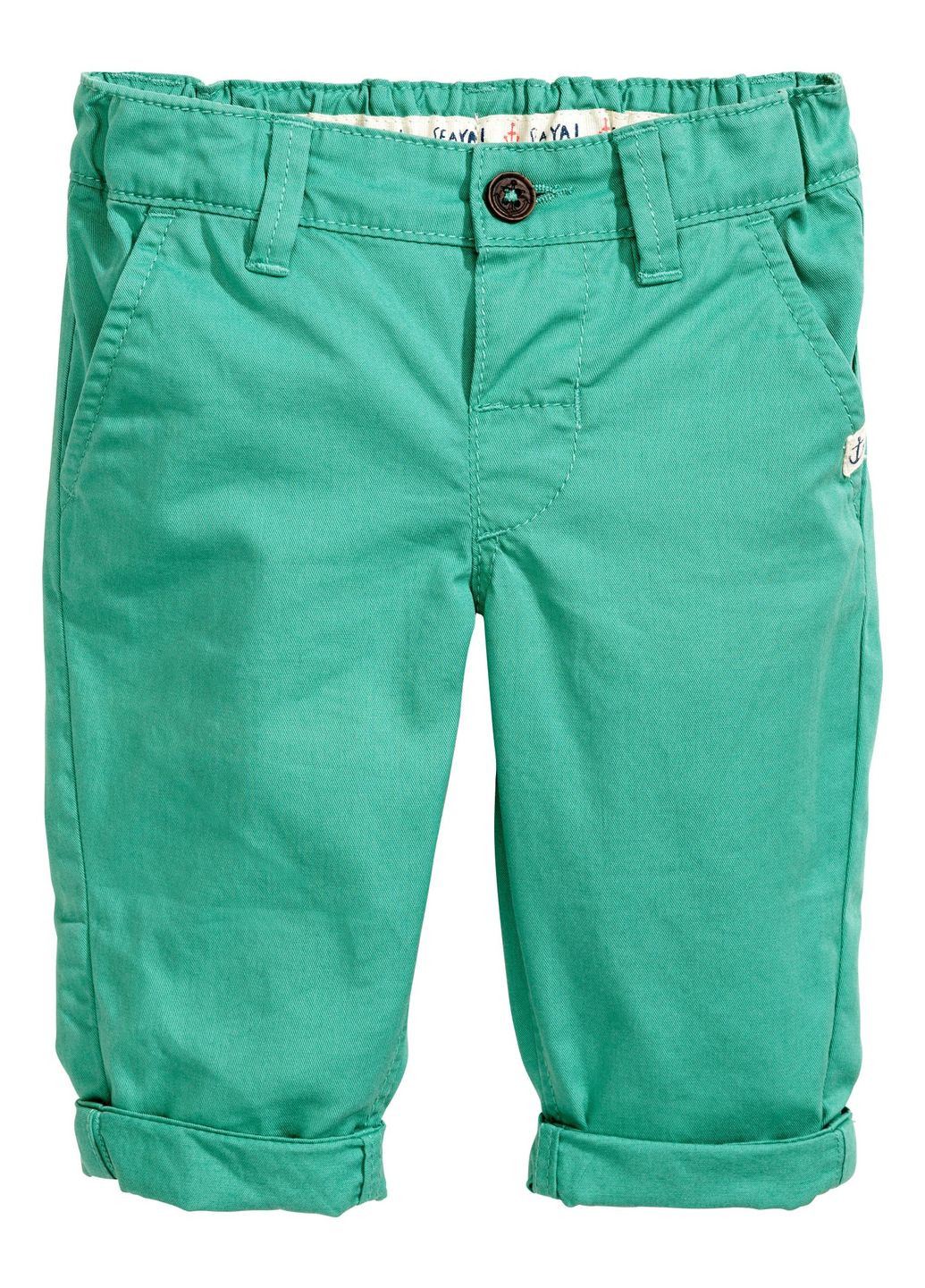 Зеленые повседневный демисезонные брюки H&M