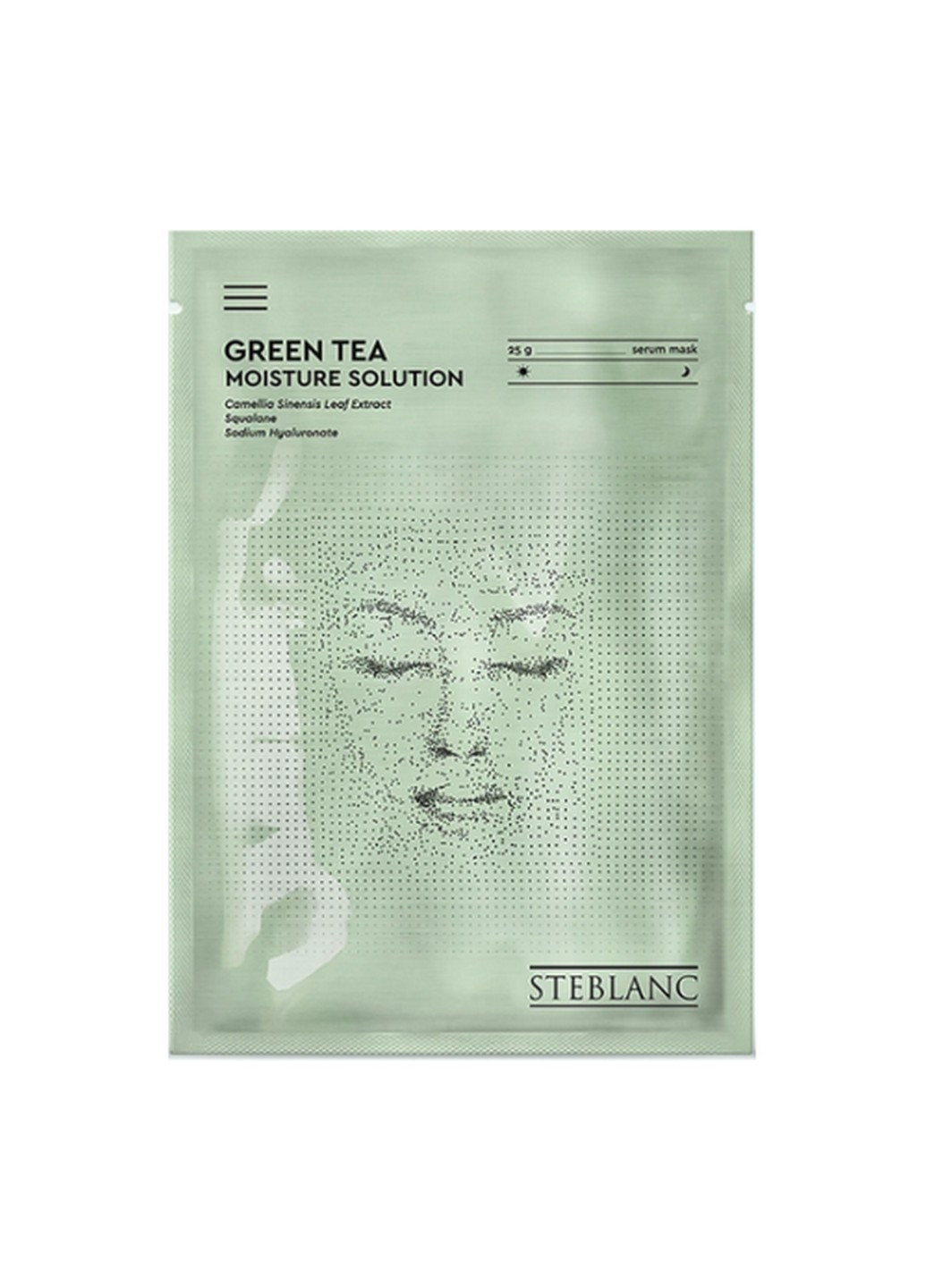 Тканевая маска-сыворотка увлажняющая GREENTEA, 25 г Steblanc (268378793)