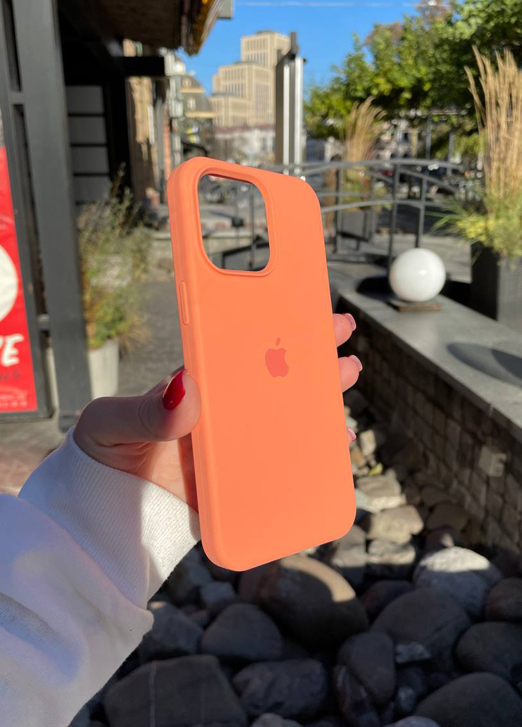 Чехол силиконовый Silicone Case для Apple iPhone 15 Pro Max Apricot No Brand (268123974)