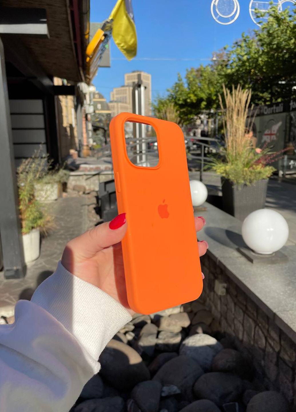 Чехол силиконовый Silicone Case для Apple iPhone 15 Pro Max Kumquat No Brand (268123979)