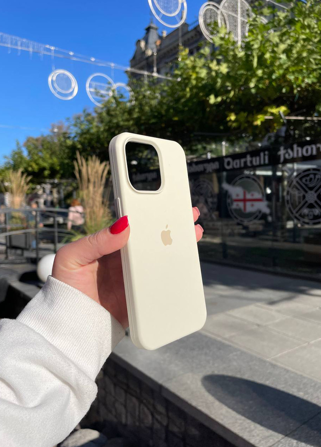 Чехол силиконовый Silicone Case для Apple iPhone 15 Pro Antique White No Brand (268123987)