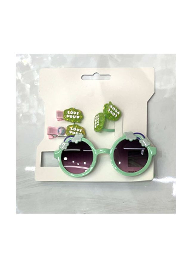 Набор для девочек 5пр/наб (солнцезащитные очки, 2резинки, 2шпильки) Home (268120946)