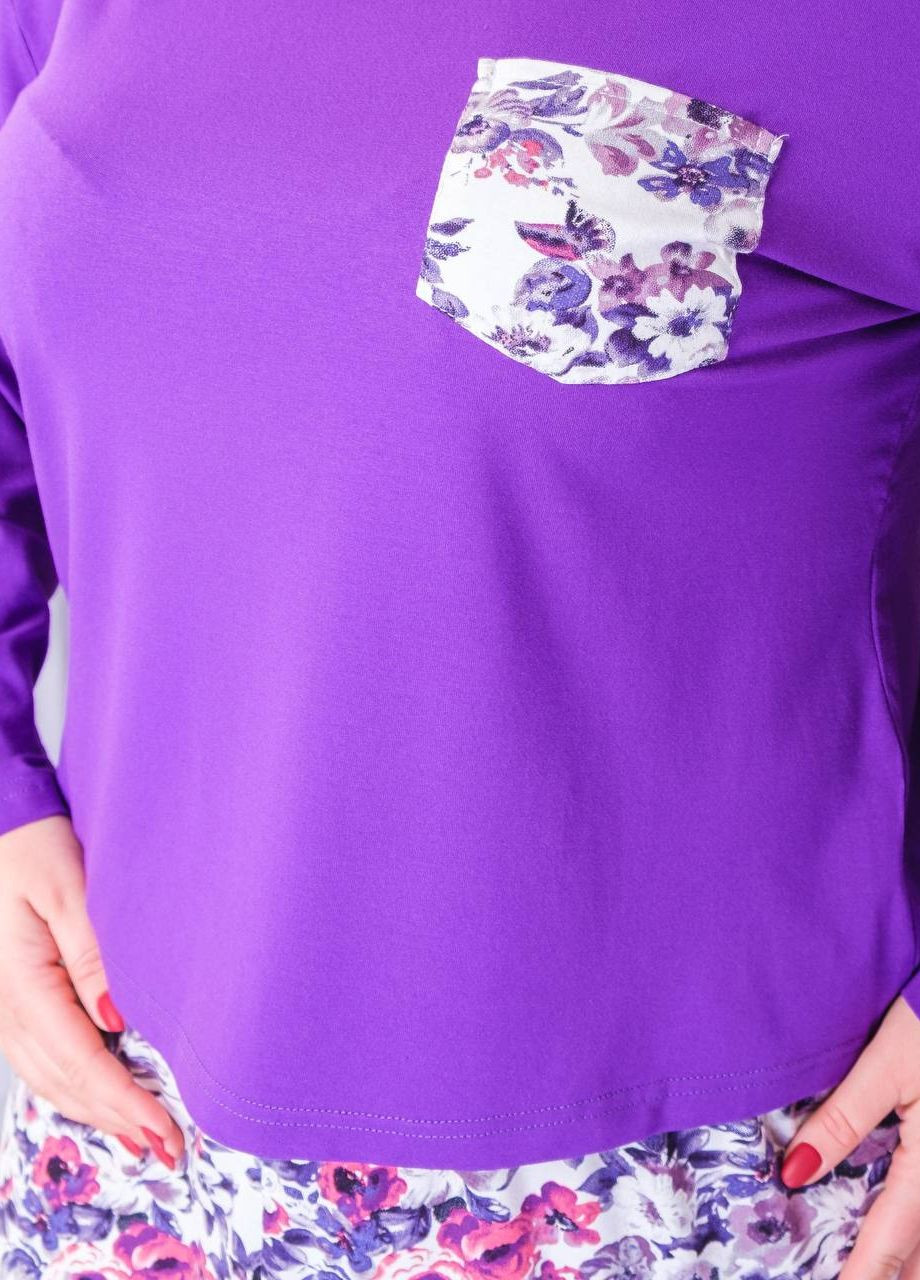 Фиолетовая всесезон пижама футболка + брюки Liton
