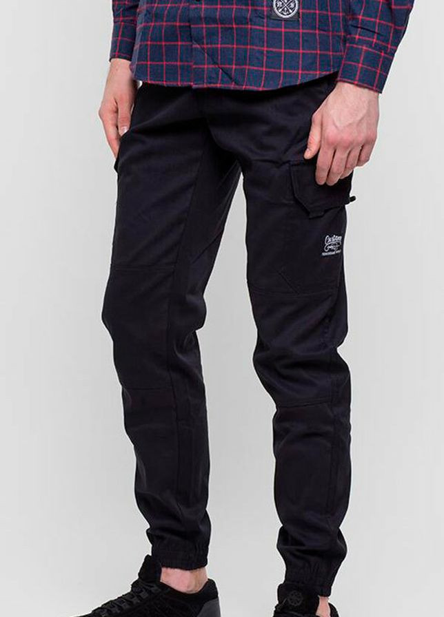 Черные кэжуал демисезонные карго брюки Custom Wear