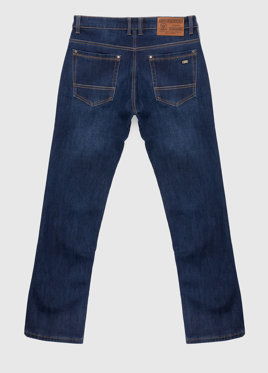 Синие зимние джинсы regular fit No Brand