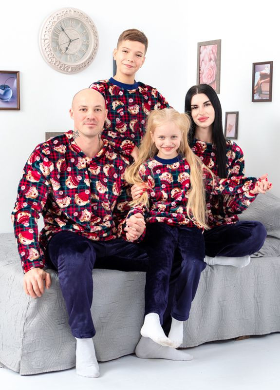 Синяя зимняя пижама детская "family look" Носи своє