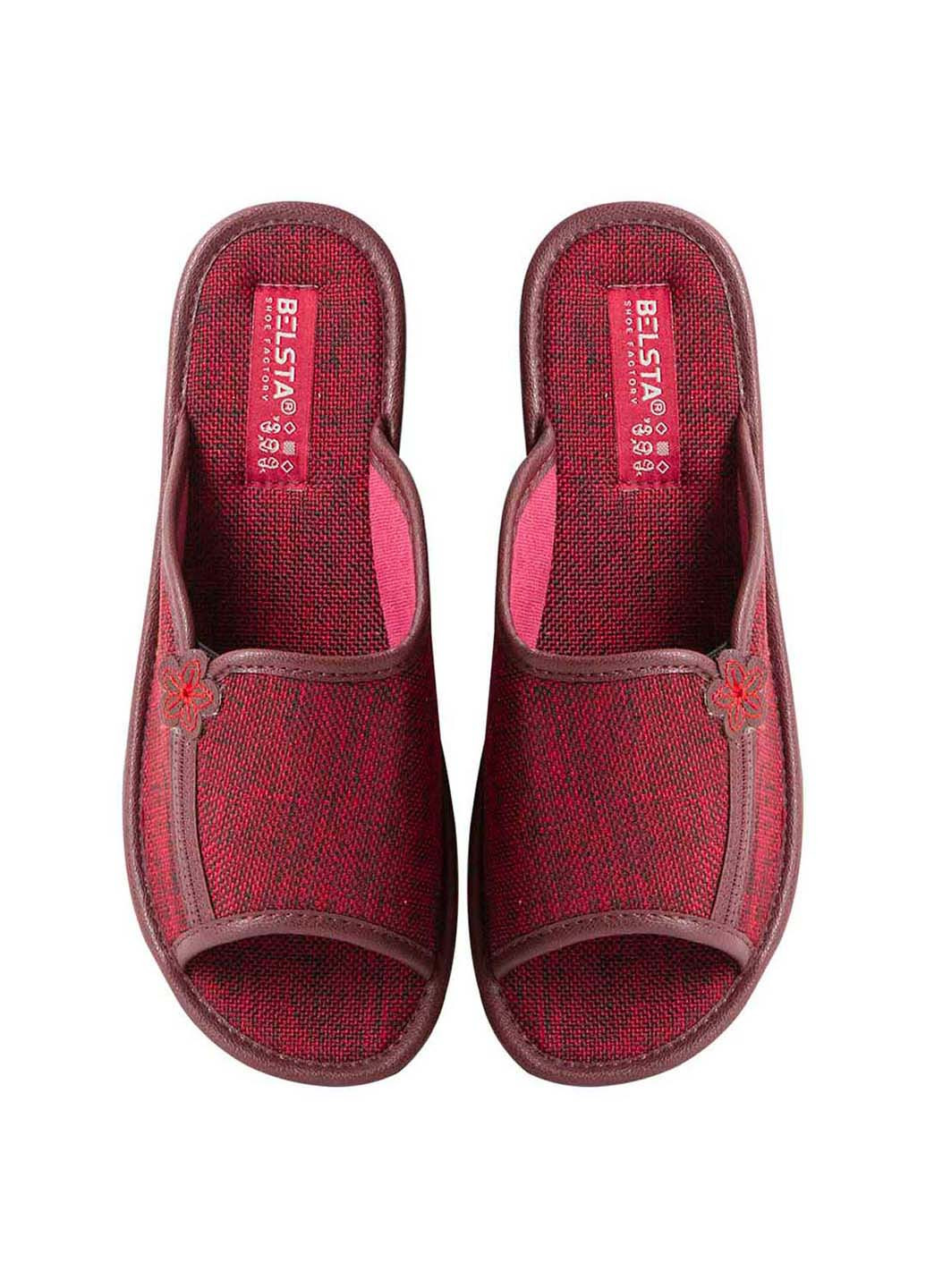 Бордовые комнатные тапочки Белста