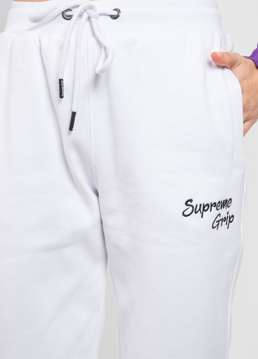 Белые спортивные брюки на флисе Supreme Grip (268128345)
