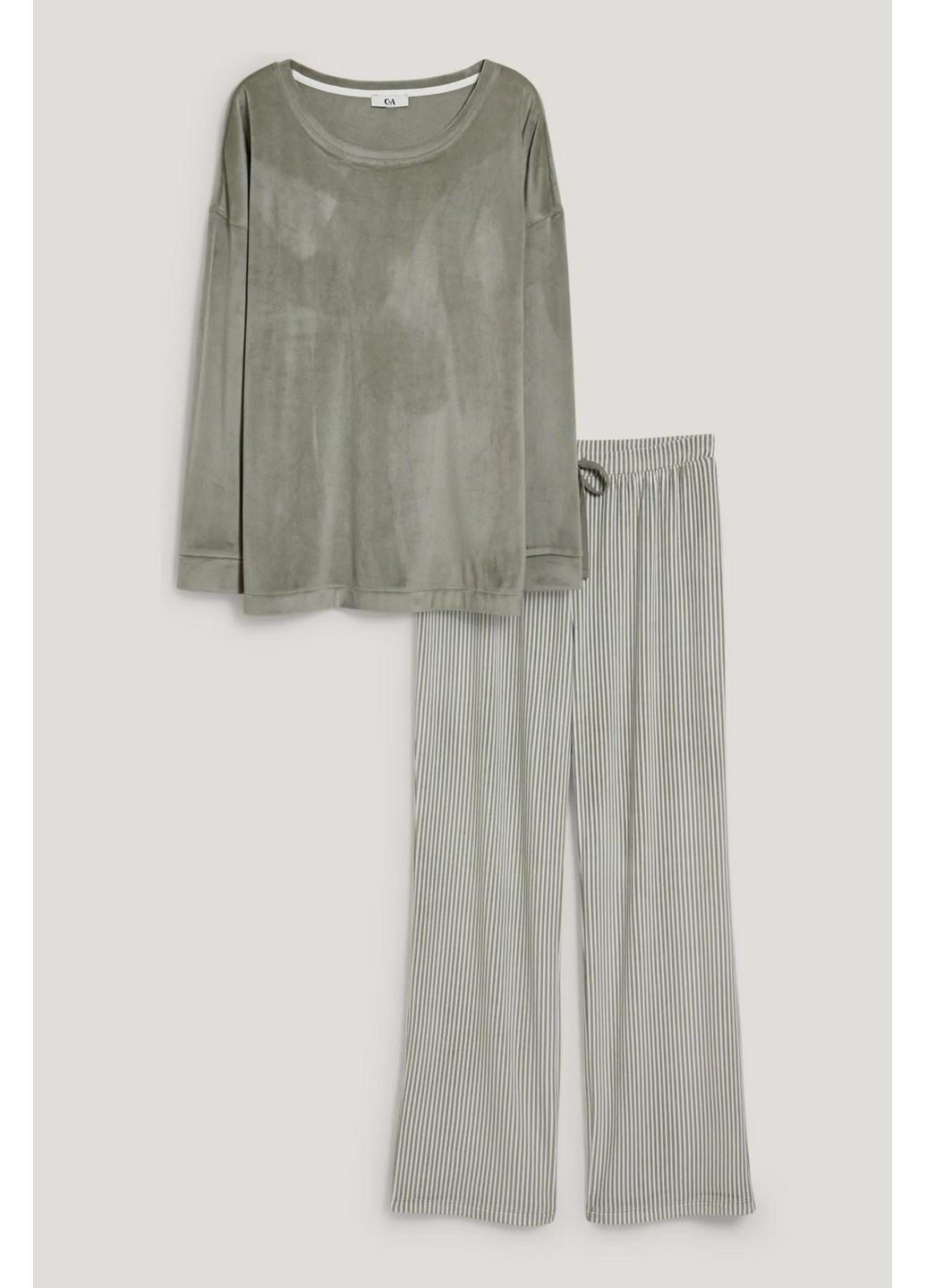 Оливкова (хакі) всесезон піжама (світшот, штани) C&A