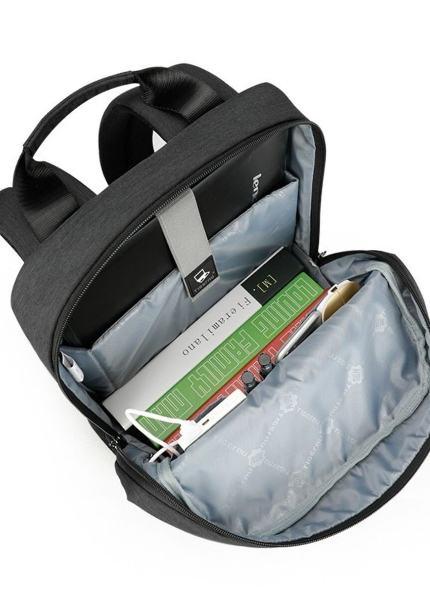 Рюкзак городской T-B3508 для ноутбука 15,6" с USB объем 18л. Черный (кодовый замок в подарок) (TGN-T-B3508-1865) Tigernu (268218541)