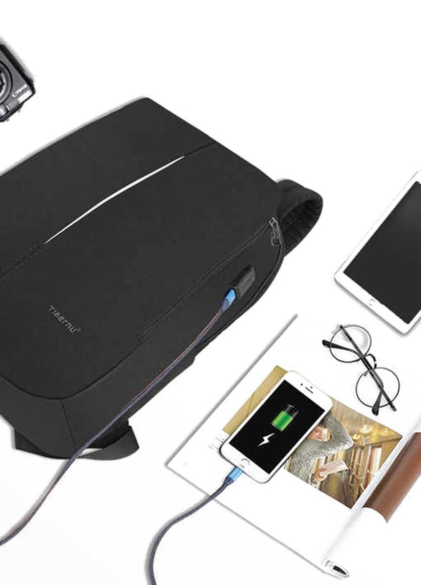 Рюкзак міський T-B3892 для ноутбука 15.6" з USB об'єм 20л. Чорний (TGN-T-B3892-2638) Tigernu (268218562)