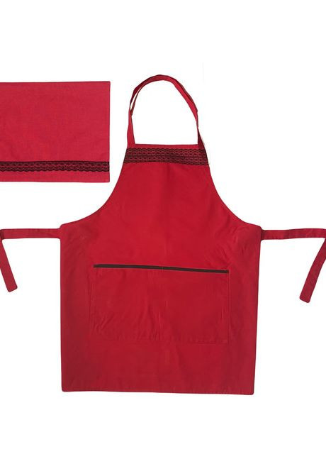 Набор для кухни Фартук + Салфетка 2 предмета Красный Angelo Dolce dl-2 (268309056)