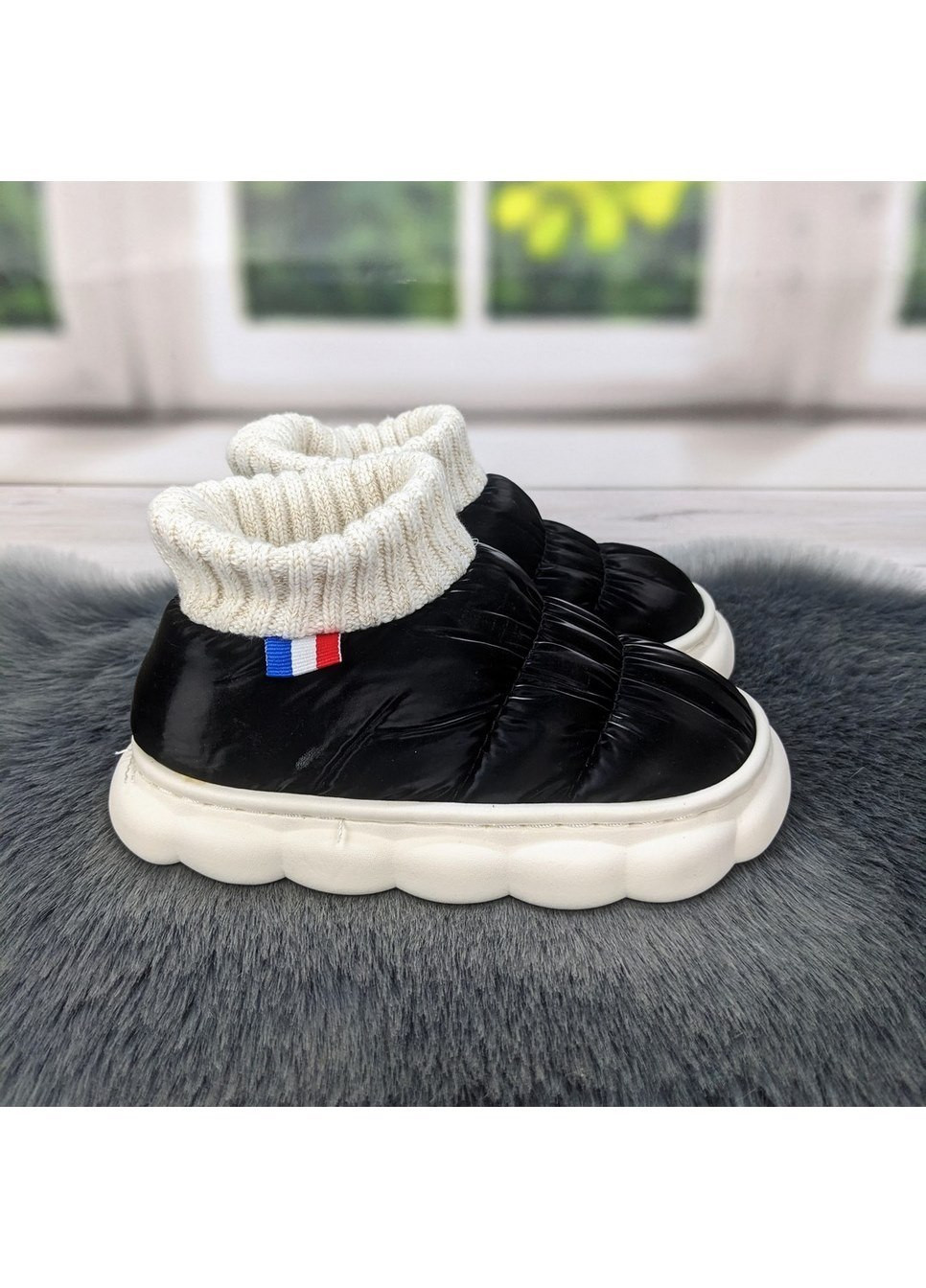 Черные тапочки чуни детские высокие Lion