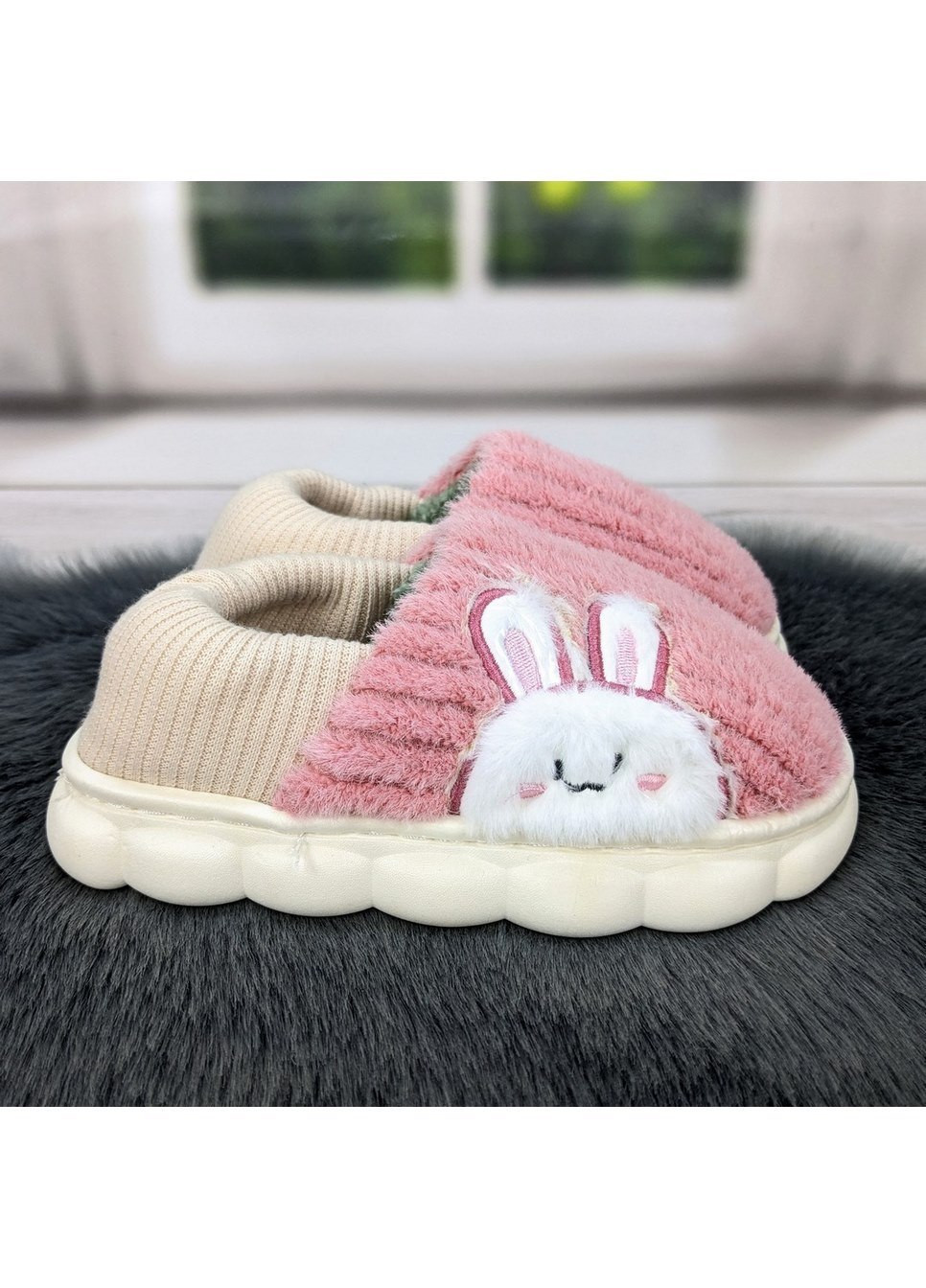 Розовые тапочки детские домашние закрытые с задником Lion