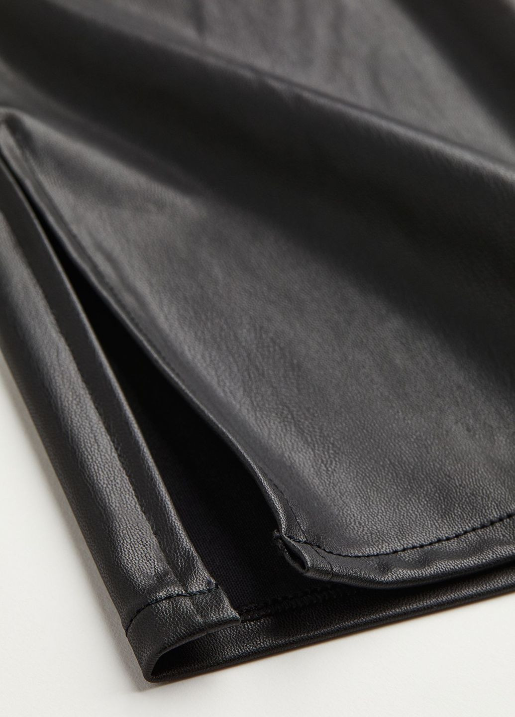 Черные демисезонные леггинсы из искусственной кожи H&M