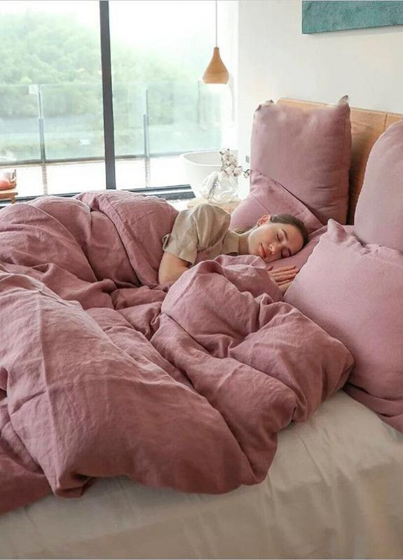 Постільна білизна ДУЕТ Фрезове/Пломбірне морозиво Ранфорс Євро на резинці MERISET (268301840)