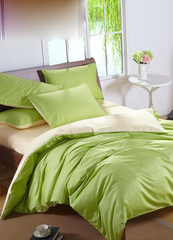 Постельное белье ДУЭТ Фисташка/Пломбирное мороженое Ранфорс Семейное MERISET (268302052)