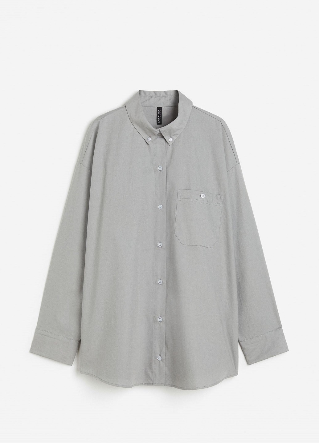 Серебряная кэжуал рубашка в полоску H&M